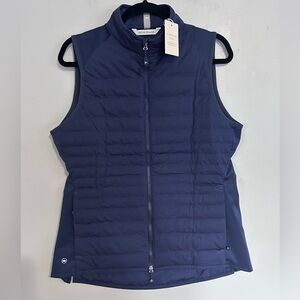 Peter Millar Fuse Elite Navy Puffer Vest L Golf Preppy Quiet Luxury Old Money
